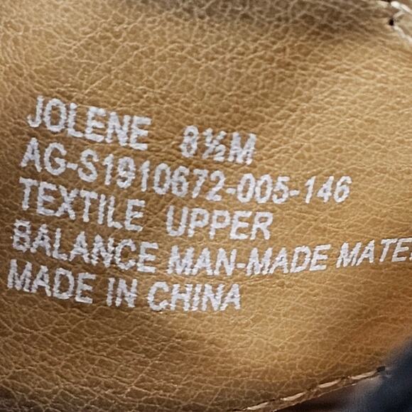 Andrew Geller "Jolene" Black Wedge Sandals 8.5 M - Picture 9 of 9